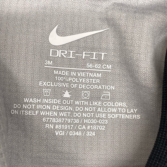 Nike baby Gray and Neon Yellow Bodysuit DRI-FET 3M “New to the Team” print - Picture 4 of 4